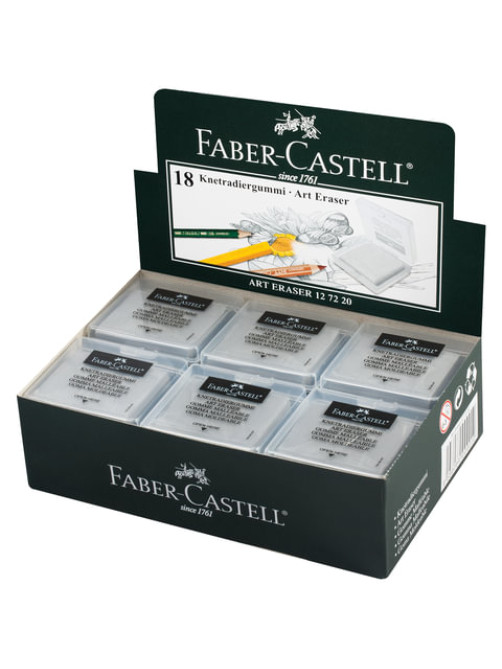Ластик-клячка художественный FABER-CASTELL, 40х35х10 мм, серый, 127220