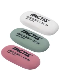 Ластик FACTIS OV 24 (Испания), 49х24х9 мм, цвет ассорти, овальный, мягкий, CMFOV24