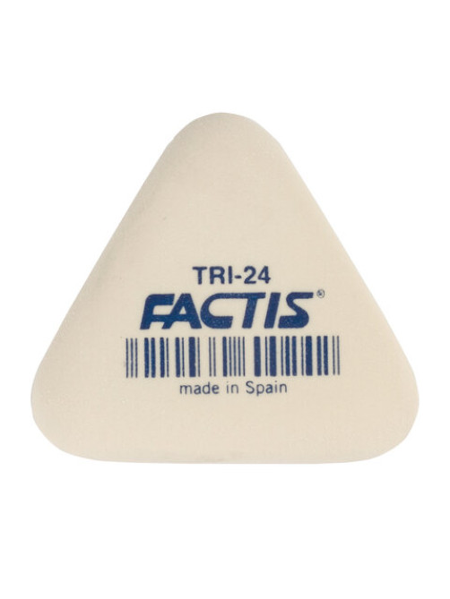 Ластик FACTIS (Испания) TRI 24, 51х46х12 мм, белый, треугольный, мягкий, PMFTRI24
