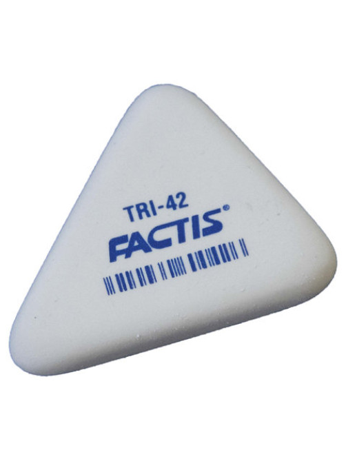 Ластик FACTIS TRI 42 (Испания), 45х35х8 мм, белый, треугольный, PMFTRI42