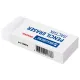 Ластик большой BRAUBERG EXTRA, 60х24х11 мм, белый, прямоугольный, экологичный ПВХ, картонный держатель, 228074