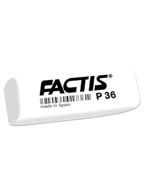 Ластик FACTIS P 36 (Испания), 56х20х9 мм, белый, прямоугольный, скошенные края, CPFP36B