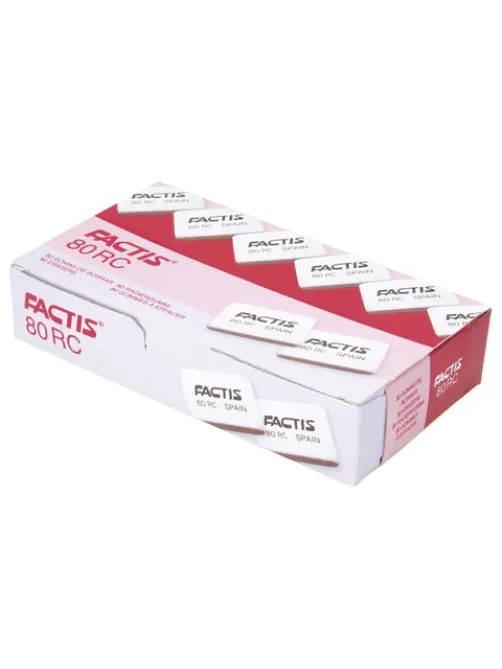 Ластик FACTIS 80 RC (Испания), 28х20х7 мм, белый, прямоугольный, CNF80RC