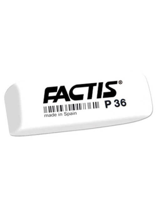 Ластик FACTIS P 36 (Испания), 56х20х9 мм, белый, прямоугольный, скошенные края, CPFP36B