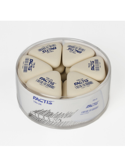 Ластик FACTIS (Испания) TRI 24, 51х46х12 мм, белый, треугольный, мягкий, PMFTRI24