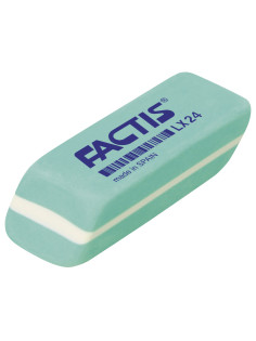 Ластик FACTIS LX 24 (Испания), 55х20х12 мм, зеленый, прямоугольный, скошенные края, мягкий, CPFLX24