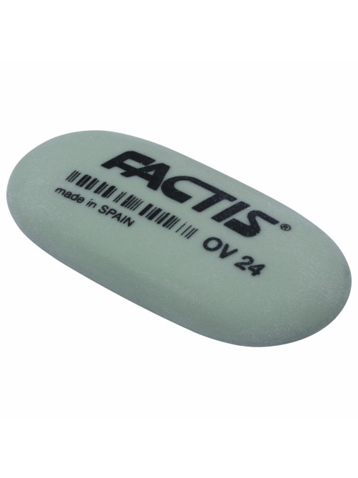 Ластик FACTIS OV 24 (Испания), 49х24х9 мм, цвет ассорти, овальный, мягкий, CMFOV24