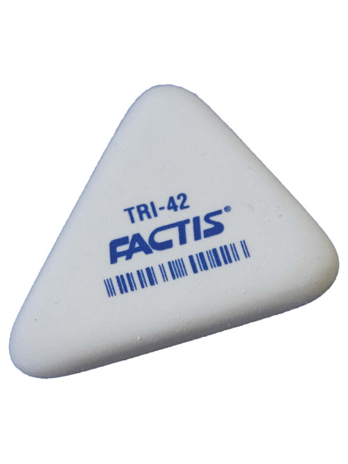 Ластик FACTIS TRI 42 (Испания), 45х35х8 мм, белый, треугольный, PMFTRI42