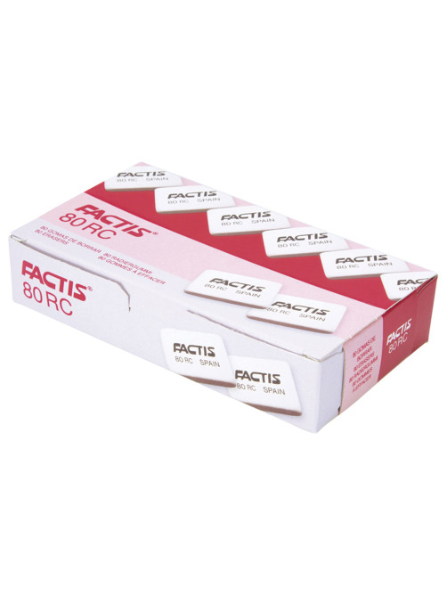 Ластик FACTIS 80 RC (Испания), 28х20х7 мм, белый, прямоугольный, CNF80RC
