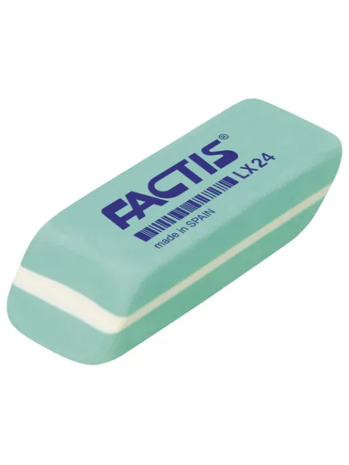Ластик FACTIS LX 24 (Испания), 55х20х12 мм, зеленый, прямоугольный, скошенные края, мягкий, CPFLX24