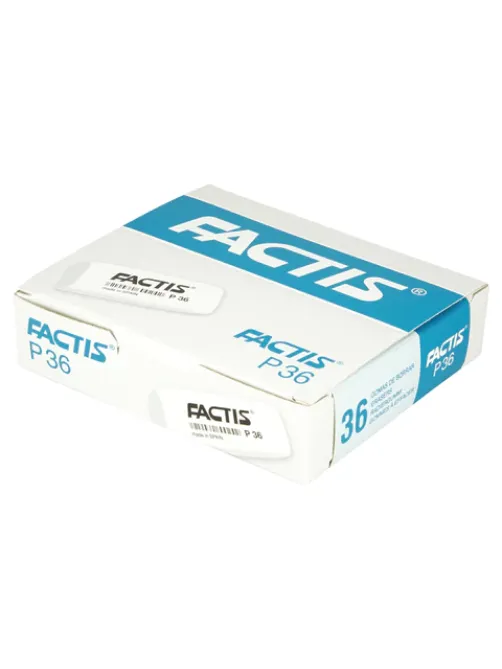 Ластик FACTIS P 36 (Испания), 56х20х9 мм, белый, прямоугольный, скошенные края, CPFP36B
