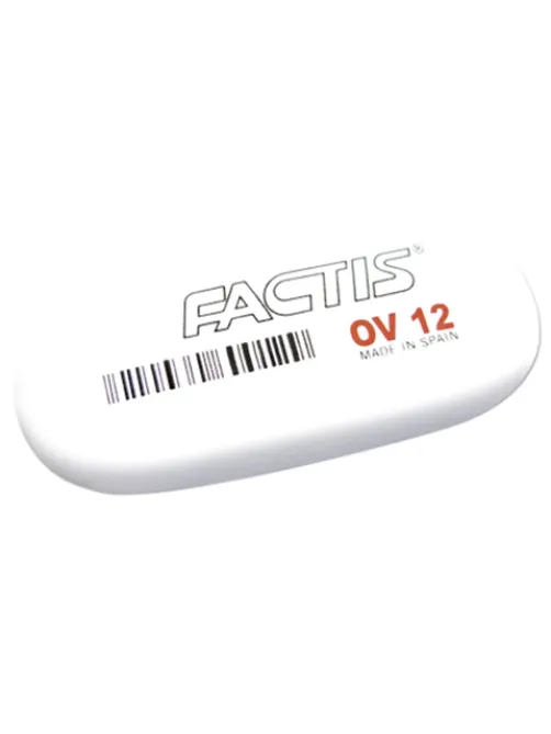 Ластик большой FACTIS OV 12 (Испания), 61х28х13 мм, белый, овальный, CMFOV12