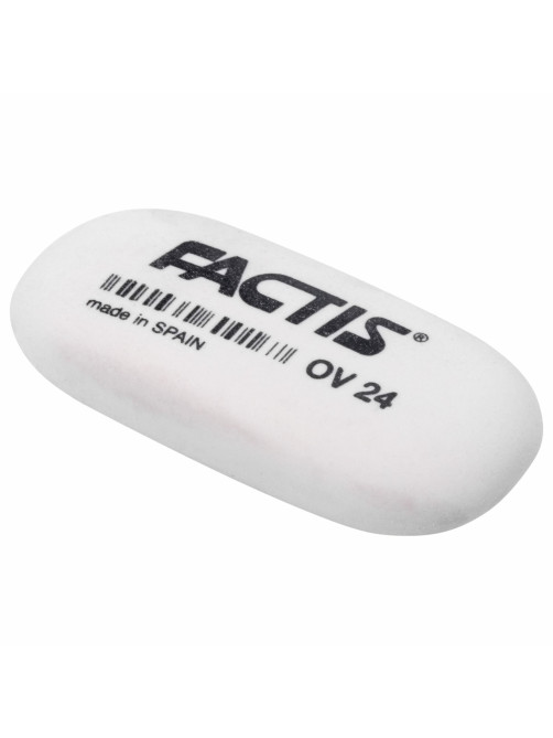 Ластик FACTIS OV 24 (Испания), 49х24х9 мм, цвет ассорти, овальный, мягкий, CMFOV24
