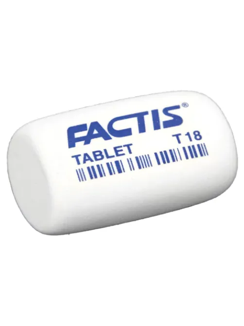 Ластик FACTIS Tablet T 18 (Испания), 45х28х13 мм, белый, скошенный край, CMFT18