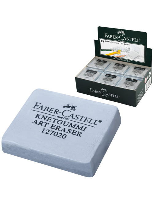 Ластик-клячка художественный FABER-CASTELL, 40х35х10 мм, серый, 127220