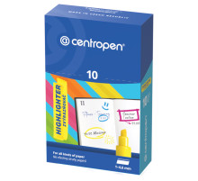Текстовыделители CENTROPEN НАБОР 4 ЦВЕТА, с клипом, линия 1-4,6 мм, 488520403