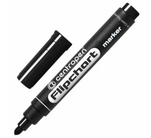 Маркер для бумажного флипчарта ЧЕРНЫЙ CENTROPEN, НЕПРОПИТЫВАЮЩИЙ, 2,5 мм, 8550, 5 8550 0112