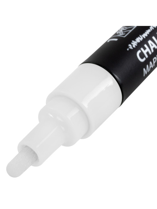 Маркер меловой CHALK LIQUID MARKER, БЕЛЫЙ, 3 мм, стираемый, BRAUBERG 