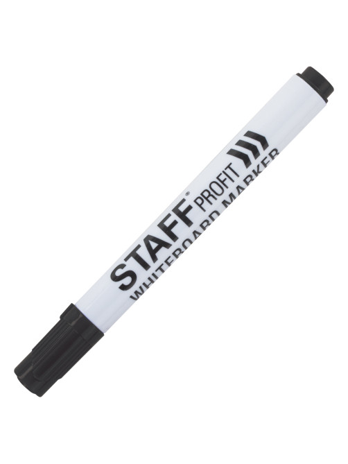 Маркер стираемый для белой доски ЧЕРНЫЙ, STAFF 