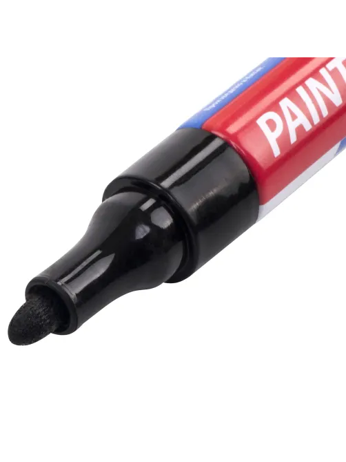 Маркер-краска лаковый EXTRA (paint marker) 4 мм, НАБОР 2 цвета, БЕЛЫЙ/ЧЕРНЫЙ, УСИЛЕННАЯ НИТРО-ОСНОВА, BRAUBERG, 151998