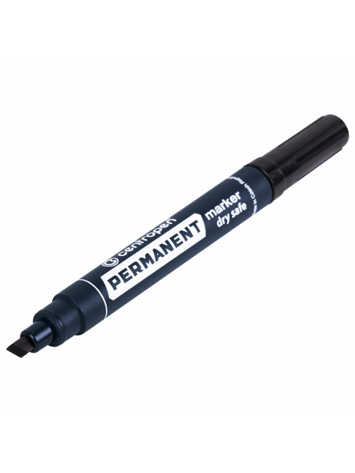 Маркер перманентный CENTROPEN 8516, ЧЕРНЫЙ, скошенный наконечник, 2-5 мм, 5 8516 0112