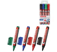 Маркеры перманентные BRAUBERG ULTRA MARKER, НАБОР 4 ЦВЕТА, круглый наконечник 3,5 мм, 152208