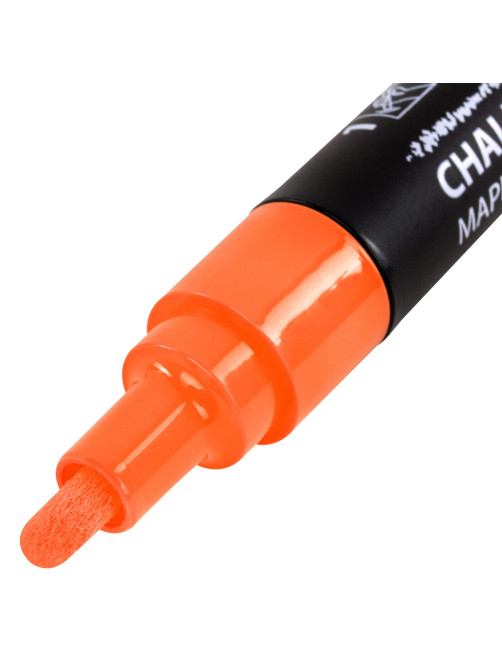 Маркер меловой CHALK LIQUID MARKER, ОРАНЖЕВЫЙ, 3 мм, стираемый, BRAUBERG 
