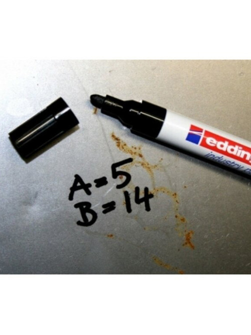 Маркер-краска лаковый (paint marker) EDDING 8750, ЧЕРНЫЙ, 2-4 мм, круглый наконечник, алюминиевый корпус, E-8750/1