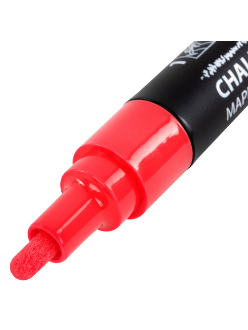 Маркер меловой CHALK LIQUID MARKER, КРАСНЫЙ, 3 мм, стираемый, BRAUBERG 