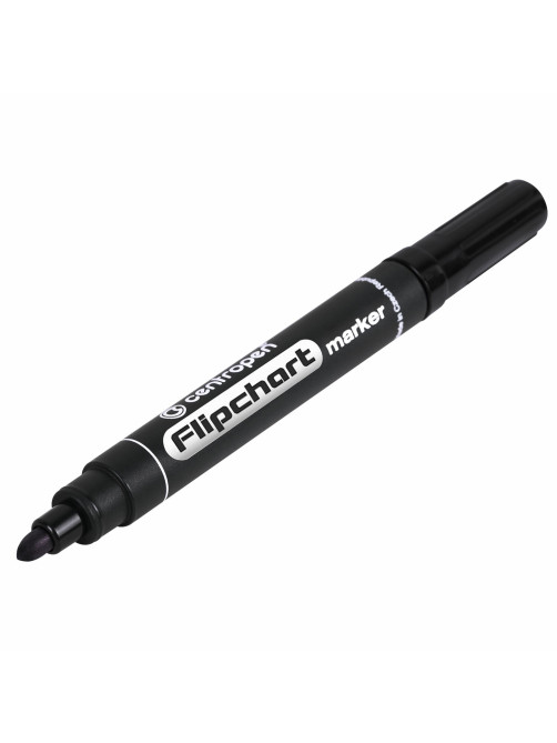 Маркер для бумажного флипчарта ЧЕРНЫЙ CENTROPEN, НЕПРОПИТЫВАЮЩИЙ, 2,5 мм, 8550, 5 8550 0112