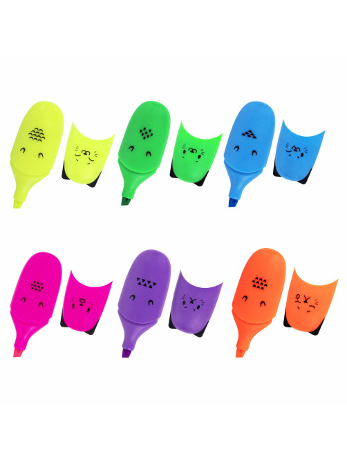 Набор текстовыделителей мини 6 ЦВЕТОВ BRAUBERG KIDS 