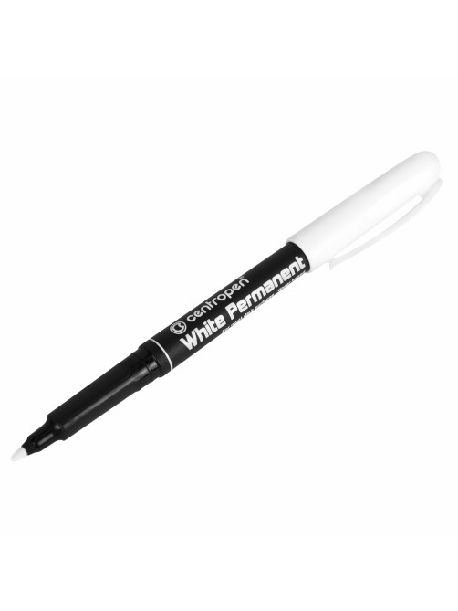 Маркер перманентный БЕЛЫЙ CENTROPEN, круглый наконечник, 1,2 мм, 2686, 5 2686 0100