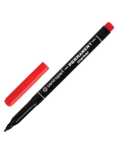 Маркер перманентный CENTROPEN 2536, КРАСНЫЙ, тонкий наконечник, 1 мм, трехгранная зона захвата, 6 2536 0104