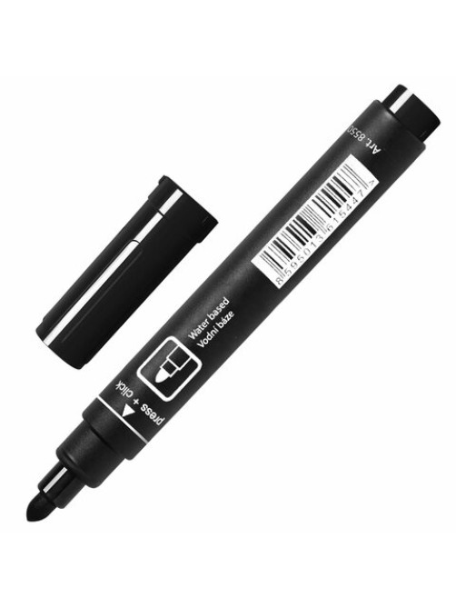Маркер для бумажного флипчарта ЧЕРНЫЙ CENTROPEN, НЕПРОПИТЫВАЮЩИЙ, 2,5 мм, 8550, 5 8550 0112