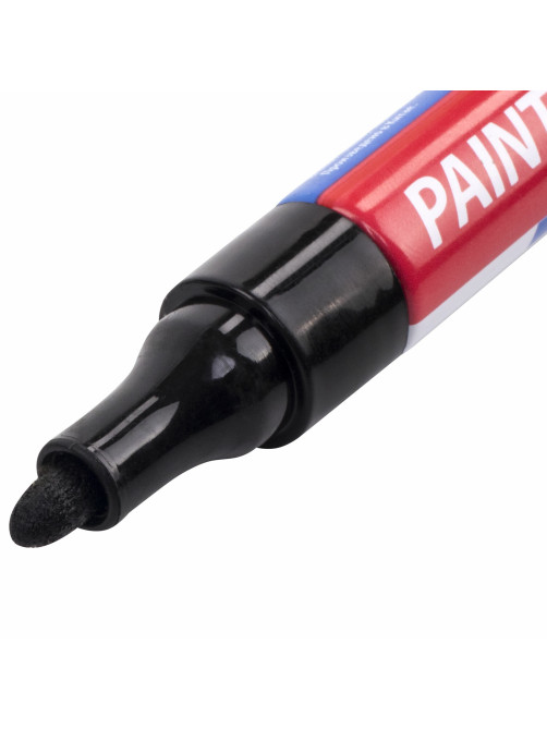 Маркер-краска лаковый EXTRA (paint marker) 4 мм, ЧЕРНЫЕ, НАБОР 3 шт., УСИЛЕННАЯ НИТРО-ОСНОВА, BRAUBERG, 151999