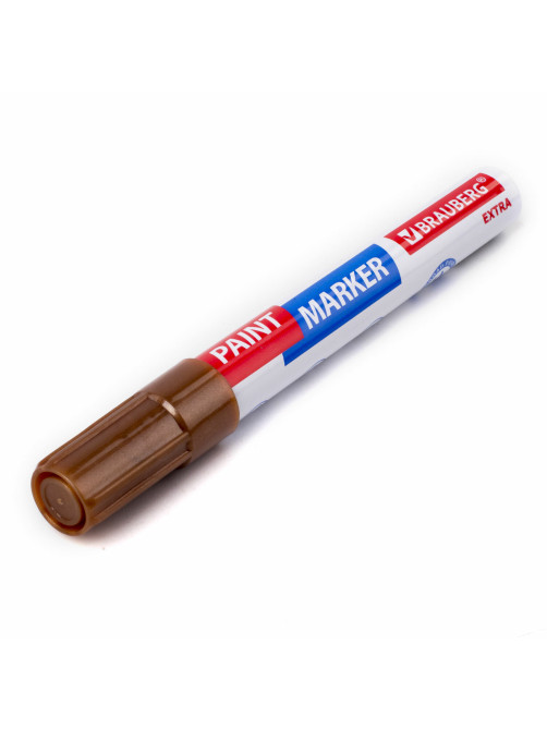 Маркер-краска лаковый EXTRA (paint marker) 4 мм, МЕДНЫЙ, УСИЛЕННАЯ НИТРО-ОСНОВА, BRAUBERG, 151988