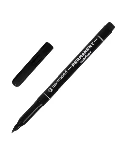 Маркер перманентный CENTROPEN 2536, ЧЕРНЫЙ, тонкий наконечник, 1 мм, трехгранная зона захвата, 6 2536 0112