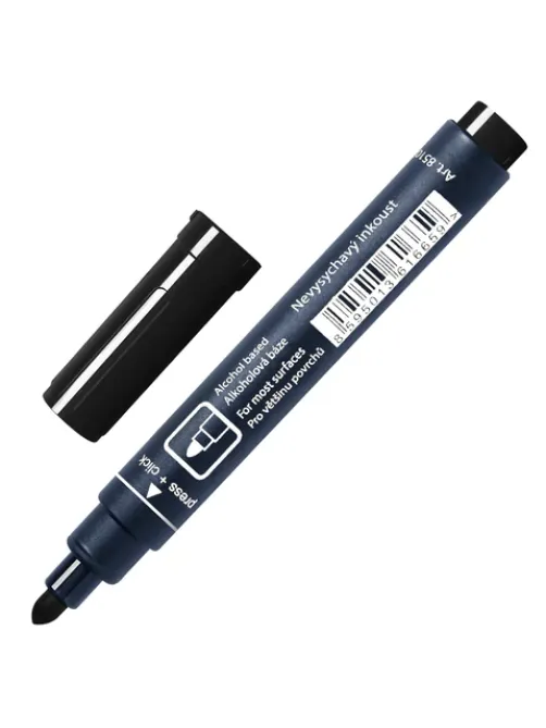 Маркер перманентный CENTROPEN 8510, ЧЕРНЫЙ, круглый наконечник, 2,5 мм, 8510, 5 8510 0112