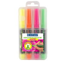 Текстовыделители ПАСТЕЛЬНЫЕ 4 ЦВЕТА CENTROPEN 