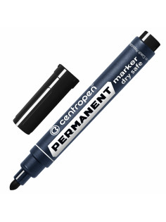 Маркер перманентный CENTROPEN 8510, ЧЕРНЫЙ, круглый наконечник, 2,5 мм, 8510, 5 8510 0112