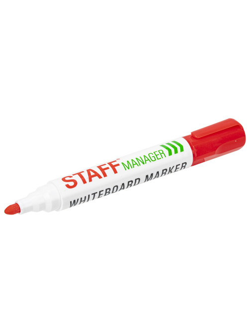 Маркер стираемый для белой доски КРАСНЫЙ, STAFF 