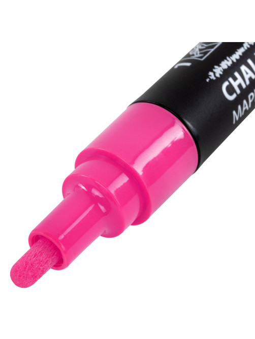 Маркер меловой CHALK LIQUID MARKER, РОЗОВЫЙ, 3 мм, стираемый, BRAUBERG 