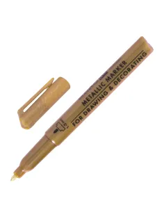 Маркер для декорирования и рисования ЗОЛОТИСТЫЙ BRAUBERG ART METALLIC, линия письма 1-3 мм, 152438