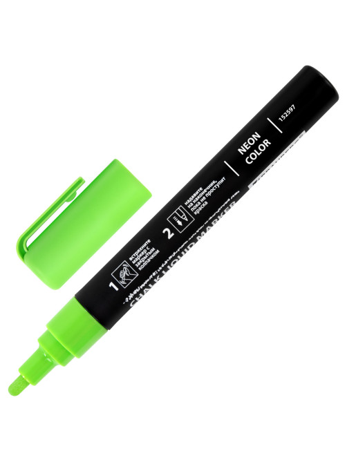 Маркеры меловые CHALK LIQUID MARKER, НЕОН, НАБОР 8 ЦВЕТОВ, 3 мм, стираемые, BRAUBERG 
