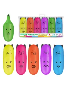 Набор текстовыделителей мини 6 ЦВЕТОВ BRAUBERG KIDS 