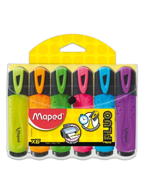 Набор текстовыделителей MAPED (Франция) 6 шт., АССОРТИ, 