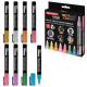 Маркеры меловые CHALK LIQUID MARKER, МЕТАЛЛИК, НАБОР 8 ЦВЕТОВ, 3 мм, стираемые, BRAUBERG 