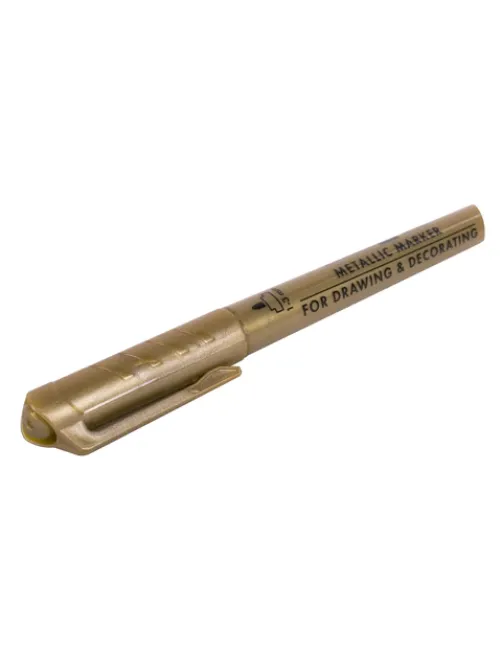 Маркер для декорирования и рисования ЗОЛОТИСТЫЙ BRAUBERG ART METALLIC, линия письма 1-3 мм, 152438