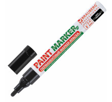 Маркер-краска лаковый (paint marker) 4 мм, ЧЕРНЫЙ, БЕЗ КСИЛОЛА (без запаха), алюминий, BRAUBERG PROFESSIONAL, 150877