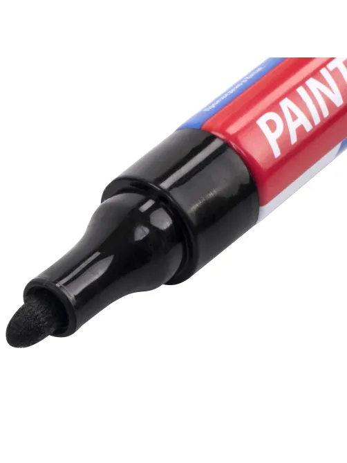 Маркер-краска лаковый EXTRA (paint marker) 4 мм, ЧЕРНЫЙ, УСИЛЕННАЯ НИТРО-ОСНОВА, BRAUBERG, 151979